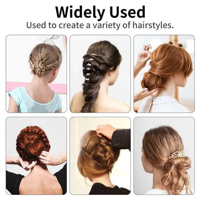 Alt view image 5 of 6 - U Shaped Hair Pins for Women, 200 Count Hair Pins for Buns Black
