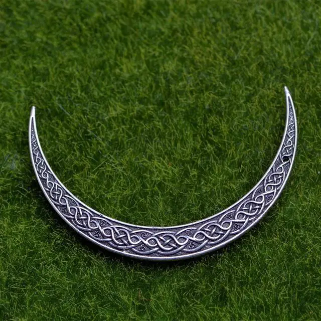 Alt view image 6 of 7 - 2PCS Viking Crescent Moon Hairpins For Women