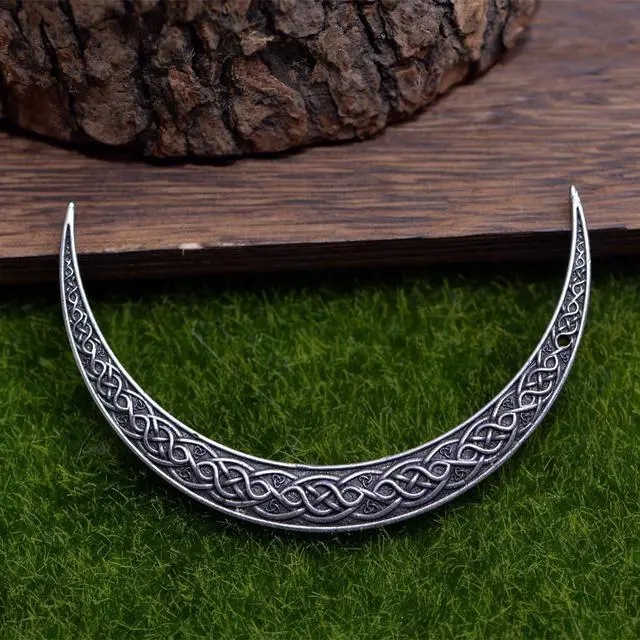Alt view image 7 of 7 - 2PCS Viking Crescent Moon Hairpins For Women