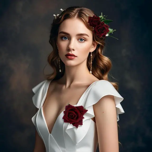 Alt view image 2 of 7 - Rose Hair Clip Flower Hairpin Brooch Floral Clips, 4 Pcs Fabric Rose Flowers Hair Clips Mexican Hair Flowers Pin up Headpieces for Woman Girl Wedding Party Mother's Day