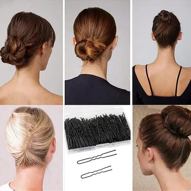 Alt view image 5 of 6 - 200Pcs Bobby Pins for Women, 2 & 2.4In U-Shaped Hair Pins Kit, Black