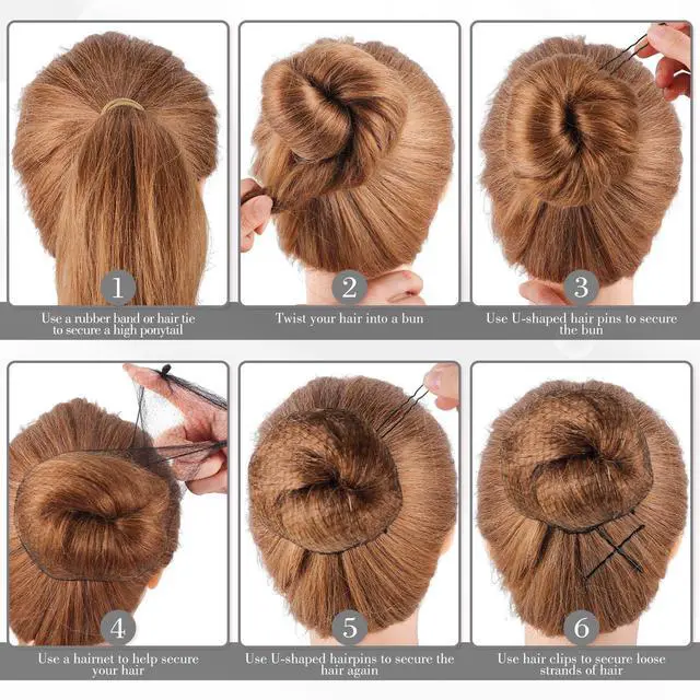 Alt view image 6 of 7 - 570Pcs Black Bobby Pins for Women, 2 & 2.4In Hair Pins Kit with Hair Nets