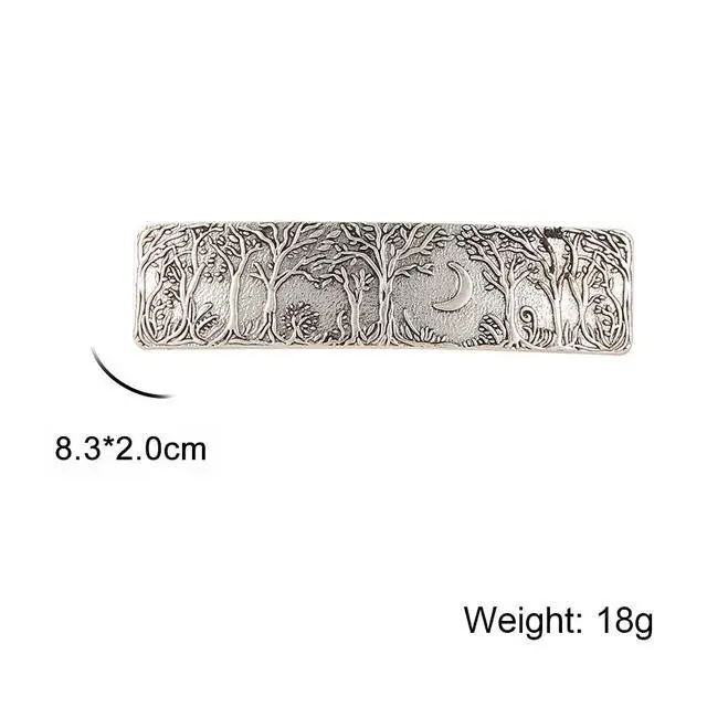 Alt view image 5 of 7 - Hair Barrettes Large Hand Crafted Hair Clips Retro Vintage Metal French Hairpins Viking Celtic Knot Hair Accessory Hair Barrettes for Women Girls Jewelry Accessory