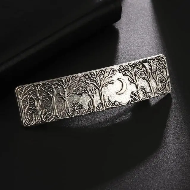 Alt view image 7 of 7 - Hair Barrettes Large Hand Crafted Hair Clips Retro Vintage Metal French Hairpins Viking Celtic Knot Hair Accessory Hair Barrettes for Women Girls Jewelry Accessory
