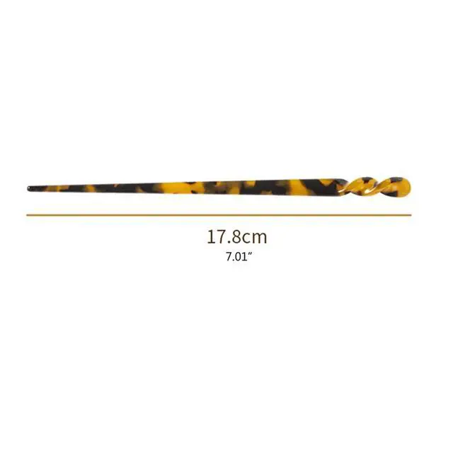 Alt view image 2 of 6 - 6 Pack Acetate Hair Sticks Leopard Printed Hair Chopsticks Tortoise Shell Hairpin Chopsticks Hair Clip Styling Pin Accessories Set for Women