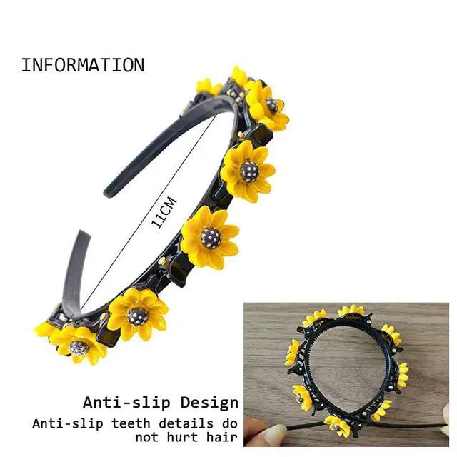 Alt view image 2 of 5 - Hairpin, Sweet Princess Hairstyle Hairpin for Girl, Double Layer Headbands with Clips Twist Plait, 4 Pcs