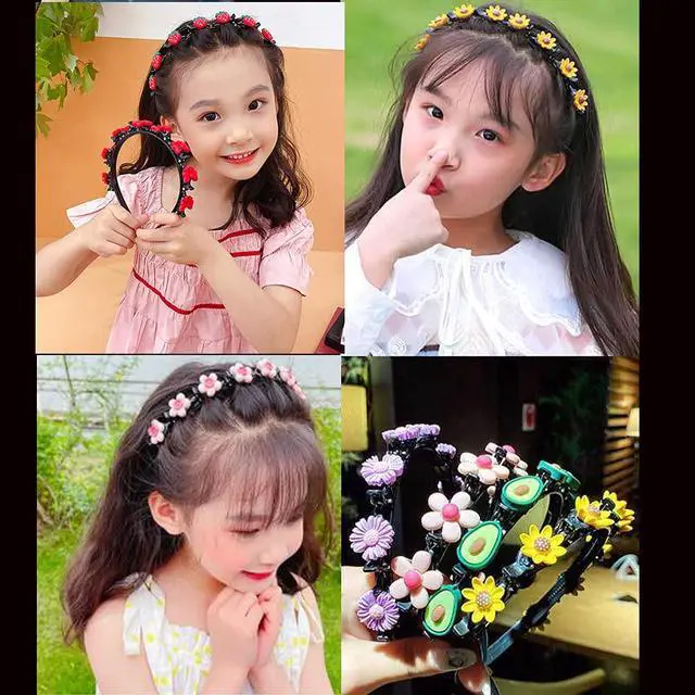 Alt view image 4 of 5 - Hairpin, Sweet Princess Hairstyle Hairpin for Girl, Double Layer Headbands with Clips Twist Plait, 4 Pcs
