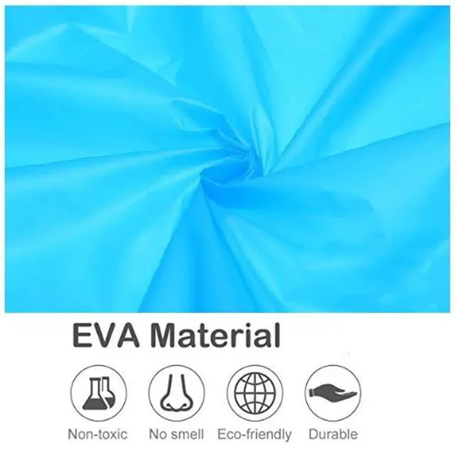 Alt view image 4 of 5 - Rain Poncho Raincoats for Adult Reusable - 2-5 Pack EVA Waterproof Rain Coat with Hood, Rain Gear for Men Women (Blue+Purple)