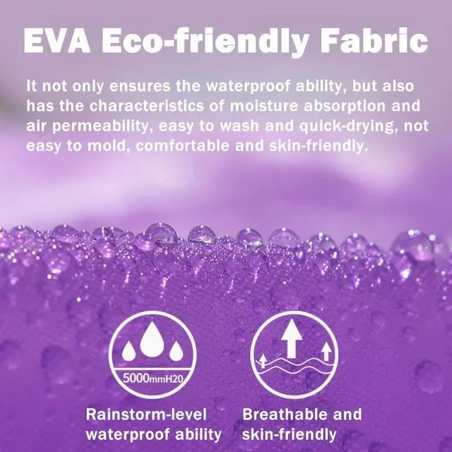 Alt view image 2 of 7 - Rain Ponchos for Adults, Reusable EVA Rain Coats Waterproof Hooded Rain Jackets Rainwear for Women Men, Pack of 2