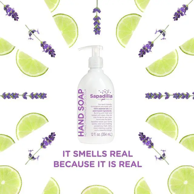 Alt view image 6 of 7 - Liquid Hand Soap - Sweet Lavender + Lime - Made with 100% Pure Essential Oil Blends, Cleansing & Moisturizing, Aromatic & Fragrant Hand Soap, Plant Based, Biodegradable, 12 Ounce (Pack of 1)
