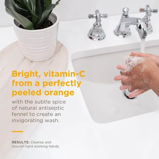 Alt view image 3 of 7 - Foaming Hand Soap Orange Zest & Fennel, 11oz Pump Bottles, 3 Pack, Cruelty Free, Vegan Moisturizing Foaming Hand Wash for Kitchen & Bathroom