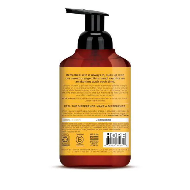Alt view image 2 of 7 - Foaming Hand Soap Orange Zest & Fennel, 11oz Pump Bottles, 3 Pack, Cruelty Free, Vegan Moisturizing Foaming Hand Wash for Kitchen & Bathroom