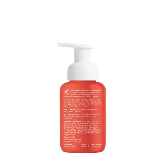 Alt view image 6 of 6 - Foaming Hand Soap, EWG Verified, Plant and Mineral-Based Ingredients, Vegan and Cruelty-free Personal Care Products, Vine Leaves and Pomegranate, 10 Fl Oz (Pack of 3)