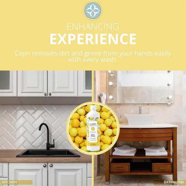 Alt view image 3 of 7 - Hand Soap Liquid, Natural Household Cleaning Supplies, Gentle Plant Based Aromatic Hand Wash with a Blend of Essential Oils, Removes Dirt & Grime, Lemon Verbena Scent, 16 FL Oz