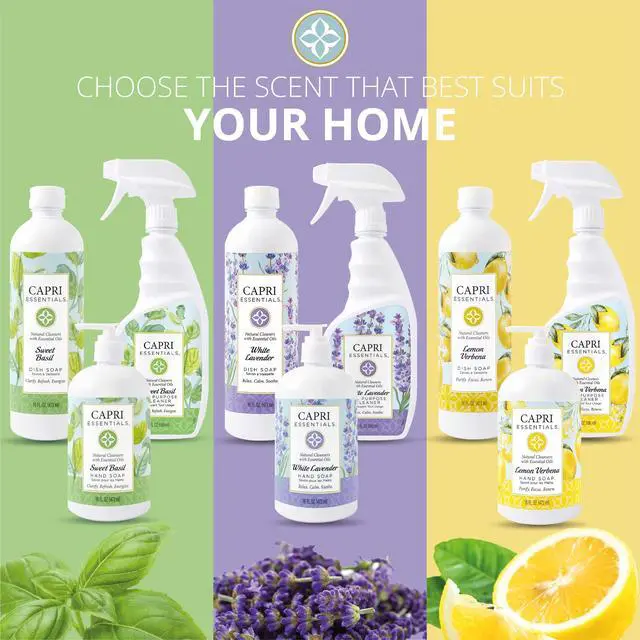 Alt view image 6 of 7 - Hand Soap Liquid, Natural Household Cleaning Supplies, Gentle Plant Based Aromatic Hand Wash with a Blend of Essential Oils, Removes Dirt & Grime, Lemon Verbena Scent, 16 FL Oz