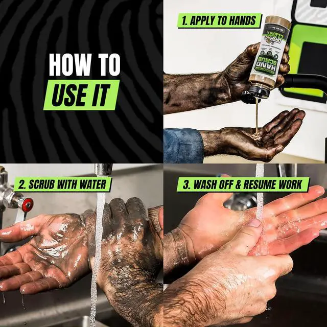 Alt view image 4 of 7 - Ultra Heavy Duty Hand Cleaner for Mechanics Walnut Shell & Clay-Infused Technology Removes Grease, Oil & Paint Pro-Grade Industrial Hand Soap with Cherry Scent - 8 Fl Oz