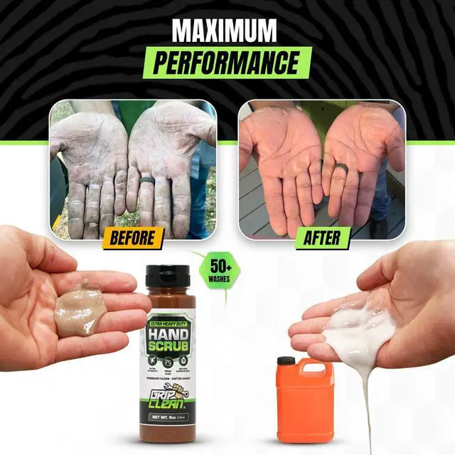 Alt view image 3 of 7 - Ultra Heavy Duty Hand Cleaner for Mechanics Walnut Shell & Clay-Infused Technology Removes Grease, Oil & Paint Pro-Grade Industrial Hand Soap with Cherry Scent - 8 Fl Oz