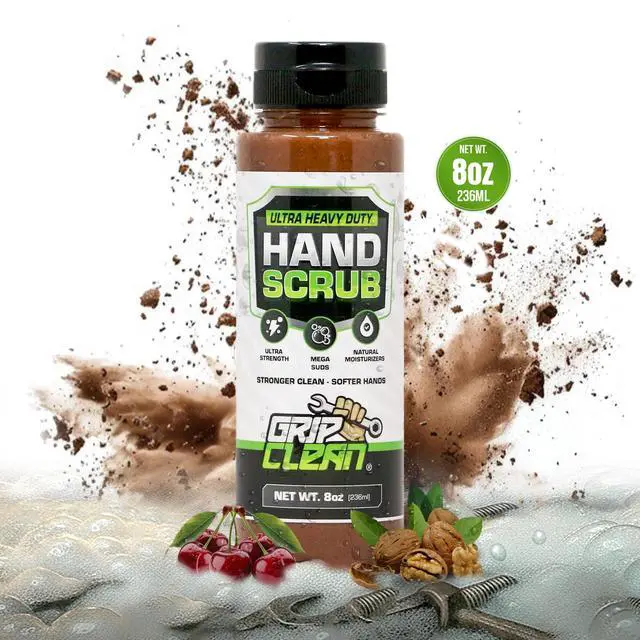 Alt view image 7 of 7 - Ultra Heavy Duty Hand Cleaner for Mechanics Walnut Shell & Clay-Infused Technology Removes Grease, Oil & Paint Pro-Grade Industrial Hand Soap with Cherry Scent - 8 Fl Oz