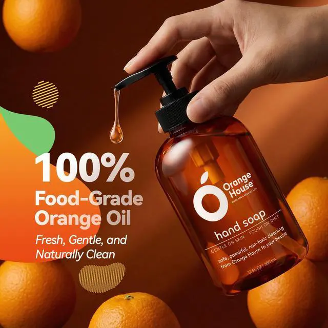 Alt view image 2 of 7 - Natural Liquid Hand Soap, Cold-Pressed Orange Oil, 12 Fl Oz
