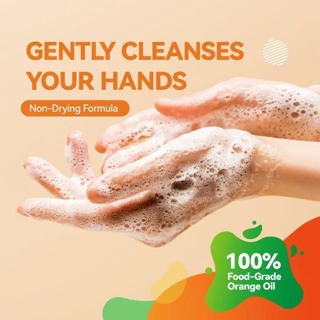 Alt view image 3 of 7 - Natural Liquid Hand Soap, Cold-Pressed Orange Oil, 12 Fl Oz