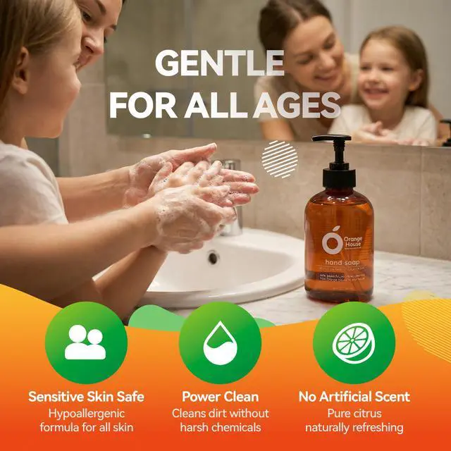 Alt view image 5 of 7 - Natural Liquid Hand Soap, Cold-Pressed Orange Oil, 12 Fl Oz