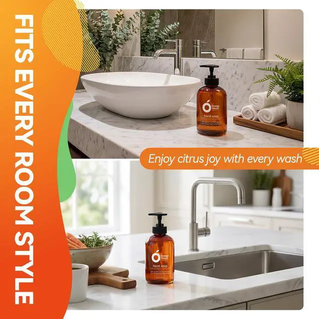 Alt view image 6 of 7 - Natural Liquid Hand Soap, Cold-Pressed Orange Oil, 12 Fl Oz