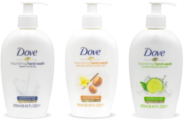Main image of Dove, Nourishing Hand Wash Variety of 3 (Deeply Nourishing, Shea Butter & Warm Vanilla, Cucumber & Green Tea) - 250 ML (8.45 FL OZ) - International Version