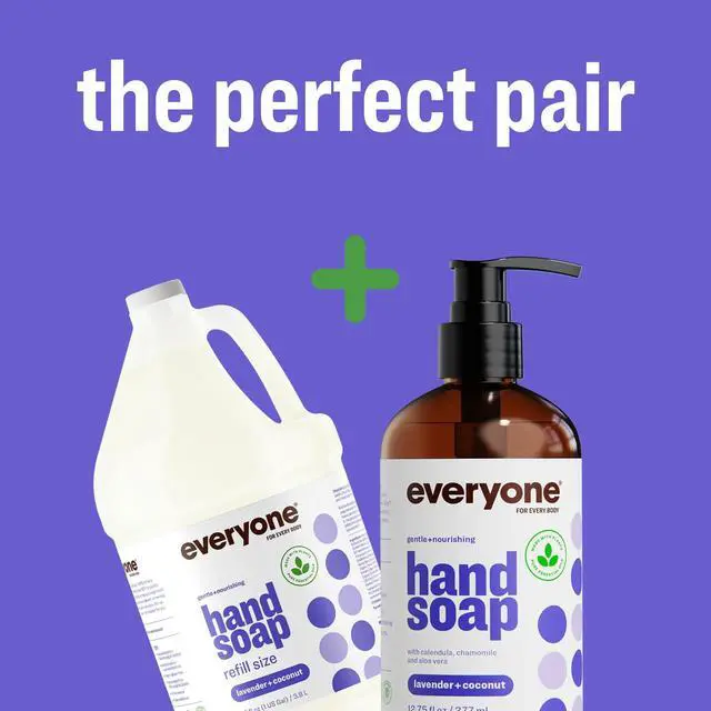 Alt view image 6 of 7 - Everyone Liquid Hand Soap, 12.75 Ounce (Pack of 1), Lavender and Coconut, Made with Essential Oils for Kitchen and Bathroom
