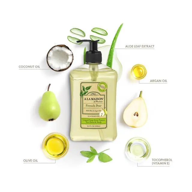 Alt view image 4 of 5 - French Pear Natural Hand Wash Made with Essential Oils - Biodegradable, Plant-Based, Vegan, Cruelty-Free 16.9 Fl Oz (Pack of 1)