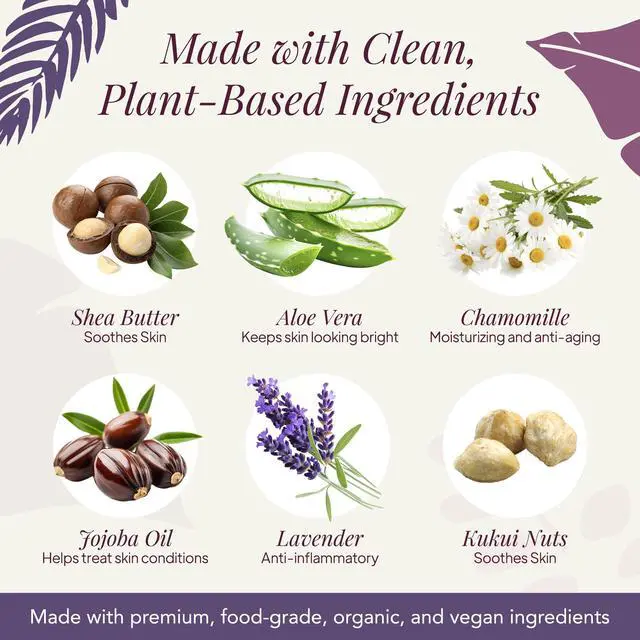 Alt view image 3 of 7 - Hand Wash Plant-Based Liquid Hand Soap with Aloe Vera, Shea Butter & Essential Oils Sulfate-Free, Moisturizing, Food-Grade Ingredients Lavender Chamomile 12 fl oz, 2 pack