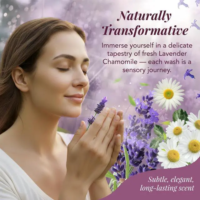 Alt view image 6 of 7 - Hand Wash Plant-Based Liquid Hand Soap with Aloe Vera, Shea Butter & Essential Oils Sulfate-Free, Moisturizing, Food-Grade Ingredients Lavender Chamomile 12 fl oz, 2 pack