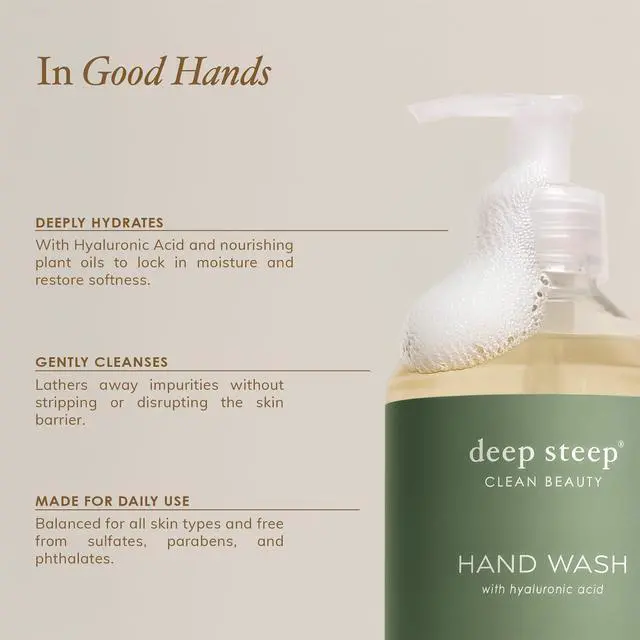 Alt view image 4 of 7 - Liquid Hand Wash, Brown Sugar Vanilla, 17.6 oz Moisturizing Cleanser with Olive Oil, Aloe Vera, Glycerin & Hyaluronic Acid Vegan, Clean Beauty, Soft & Nourished Hands