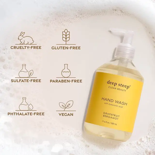 Alt view image 7 of 7 - Liquid Hand Wash, Brown Sugar Vanilla, 17.6 oz Moisturizing Cleanser with Olive Oil, Aloe Vera, Glycerin & Hyaluronic Acid Vegan, Clean Beauty, Soft & Nourished Hands