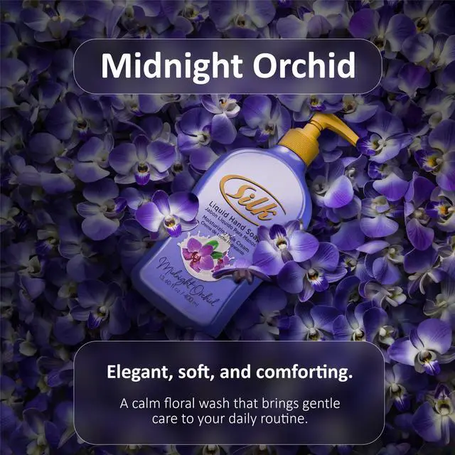 Alt view image 2 of 6 - Moisturizing Hand Soap, Liquid Hand Wash with Glycerin - Gentle Cleansing for Kitchen, Bathroom and Office, Rich Lather Pump Bottle, Midnight Orchid Scent, 13.60 Fl Oz (Pack of 2)