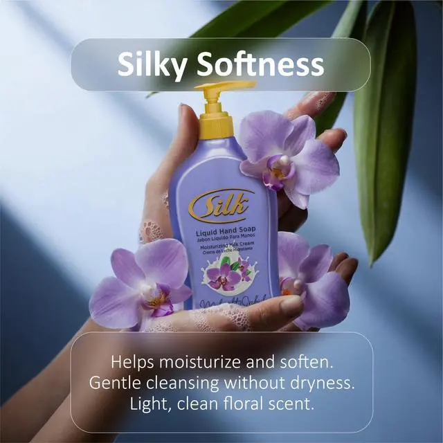 Alt view image 3 of 6 - Moisturizing Hand Soap, Liquid Hand Wash with Glycerin - Gentle Cleansing for Kitchen, Bathroom and Office, Rich Lather Pump Bottle, Midnight Orchid Scent, 13.60 Fl Oz (Pack of 2)