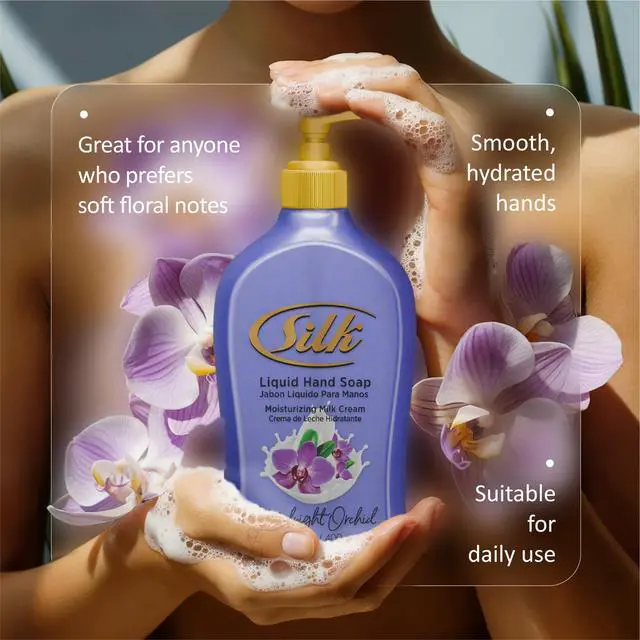 Alt view image 4 of 6 - Moisturizing Hand Soap, Liquid Hand Wash with Glycerin - Gentle Cleansing for Kitchen, Bathroom and Office, Rich Lather Pump Bottle, Midnight Orchid Scent, 13.60 Fl Oz (Pack of 2)