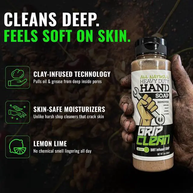 Alt view image 3 of 7 - Heavy Duty Hand Cleaner For Mechanics, Natural Pumice, 8 Oz