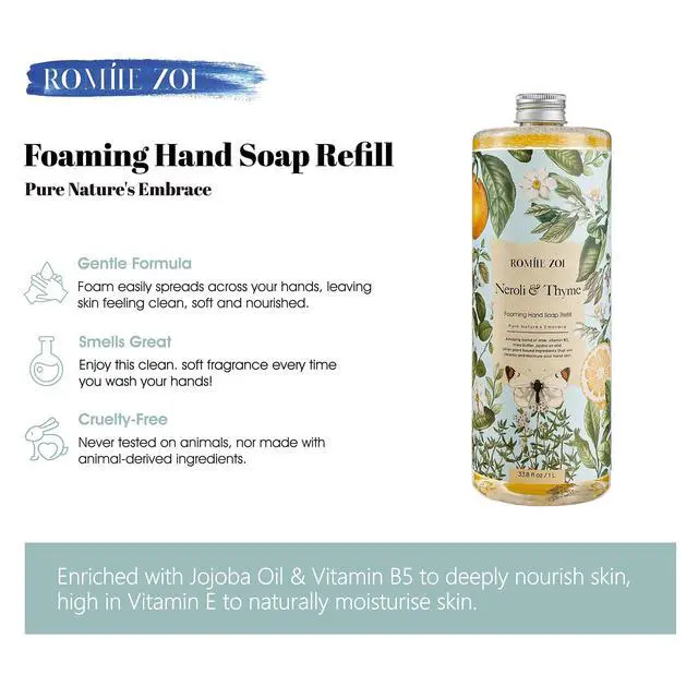 Alt view image 2 of 6 - Foaming Hand Soap Refill, Neroli & Thyme, 1 L/ 33.8 FL OZ