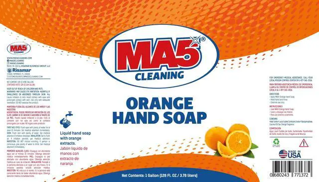 Alt view image 2 of 3 - Cleaning Orange Liquid Hand Soap Refill | General Purpose Hand Cleaner with Orange Extract | Gallon | Pack of 1