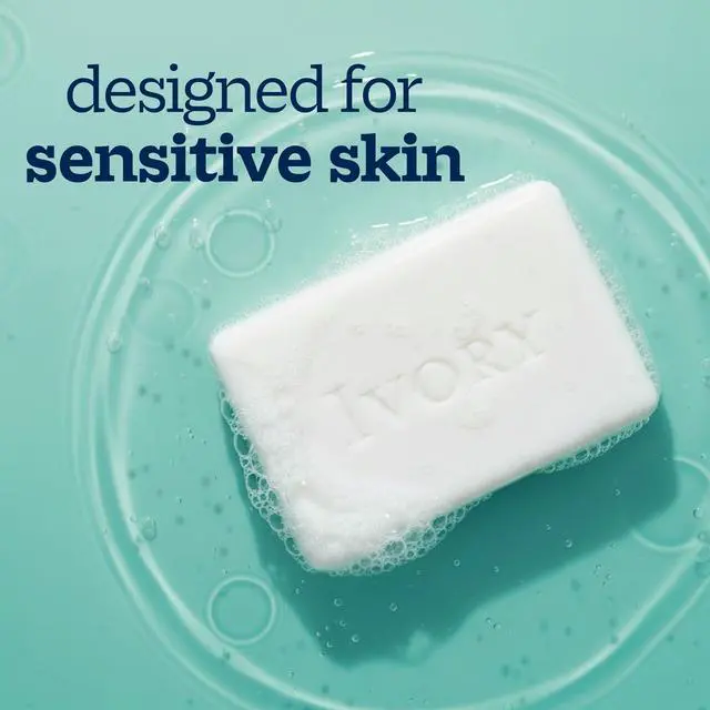 Alt view image 2 of 7 - Sensitive Bar Soap, Designed for Whole Family, Fragrance Free, 99.44% Pure Formula, Plant-Based Cleanser, Made Without Heavy Perfume, Parabens, Phthalates, For All Skin Types, 3.17 oz (10 Count)