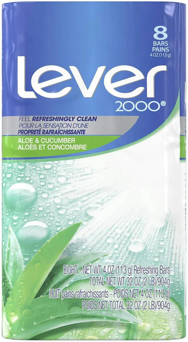 Main image of Refreshing Body Soap and Facial Cleanser Aloe & Cucumber Effectively Washes Away Bacteria 4 oz 8 Bars