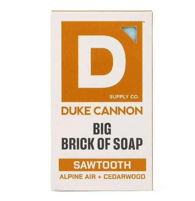 Main image of Extra Large Bar Soap - Men's Natural Bar Soap with Masculine Scents - Made in the USA with Domestic & Globally Sourced Materials - All Skin Types - Big Brick - Sawtooth,10 oz