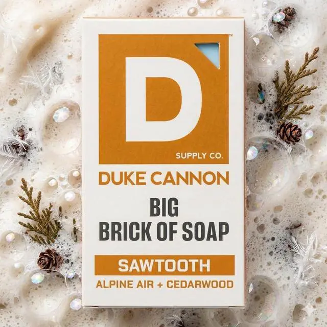 Alt view image 2 of 7 - Extra Large Bar Soap - Men's Natural Bar Soap with Masculine Scents - Made in the USA with Domestic & Globally Sourced Materials - All Skin Types - Big Brick - Sawtooth,10 oz