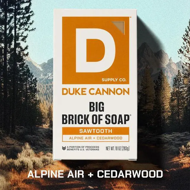 Alt view image 3 of 7 - Extra Large Bar Soap - Men's Natural Bar Soap with Masculine Scents - Made in the USA with Domestic & Globally Sourced Materials - All Skin Types - Big Brick - Sawtooth,10 oz