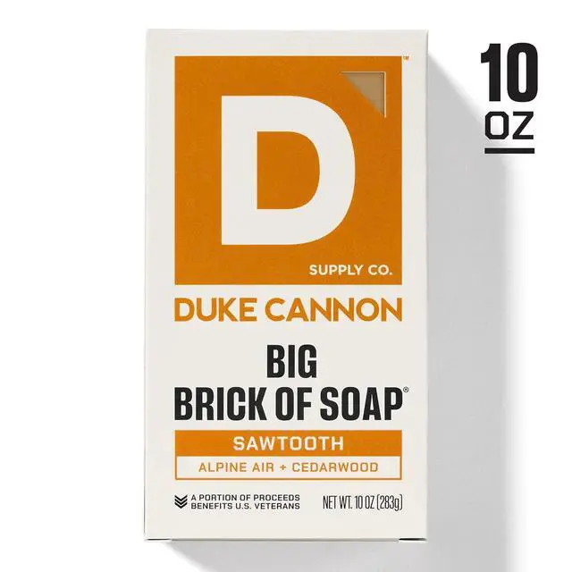 Alt view image 5 of 7 - Extra Large Bar Soap - Men's Natural Bar Soap with Masculine Scents - Made in the USA with Domestic & Globally Sourced Materials - All Skin Types - Big Brick - Sawtooth,10 oz