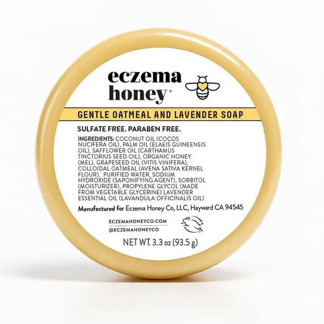 Main image of Gentle Oatmeal and Lavender Soap for Eczema & More (3.3 Oz)