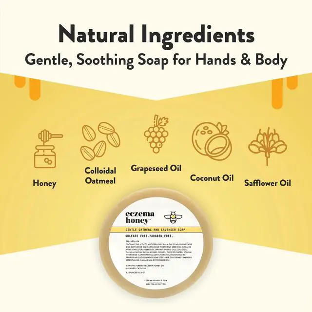 Alt view image 2 of 6 - Gentle Oatmeal and Lavender Soap for Eczema & More (3.3 Oz)