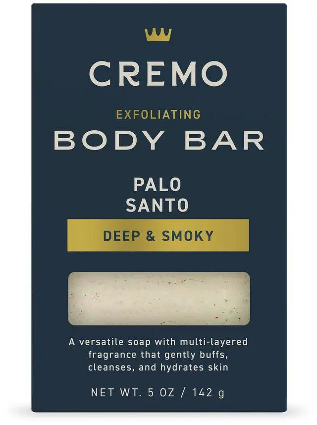 Main image of Exfoliating Body Bar for Men, Palo Santo Scent, Multi-Layered Fragrance That Buffs, Cleanses and Hydrates Skin, 5oz