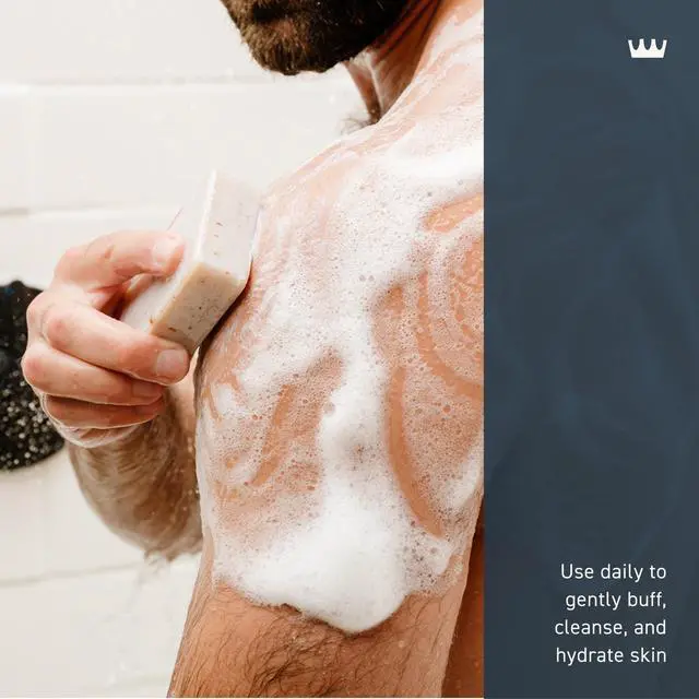 Alt view image 2 of 4 - Exfoliating Body Bar for Men, Palo Santo Scent, Multi-Layered Fragrance That Buffs, Cleanses and Hydrates Skin, 5oz