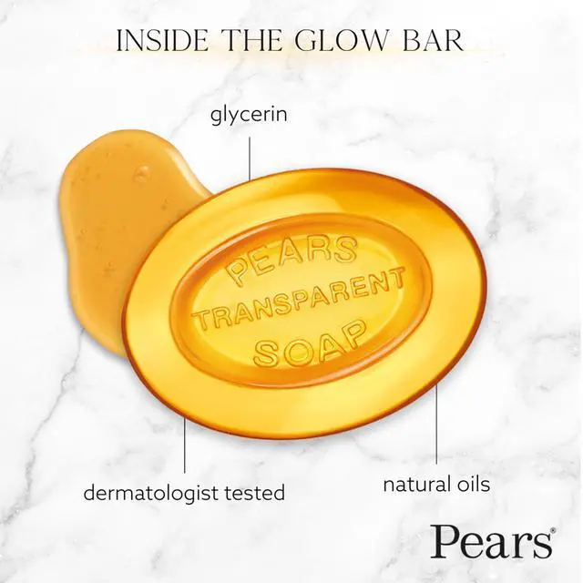 Alt view image 3 of 7 - Soap, Pure & Gentle with Natural Oils, 3-Pack Transparent Amber Glycerin Soap for Pampered, Glowing Skin, 3.53 Oz Ea
